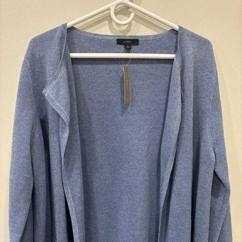 J.Crew Julliete Linen Blend Open Cardigan Women’s Size Medium NEW
